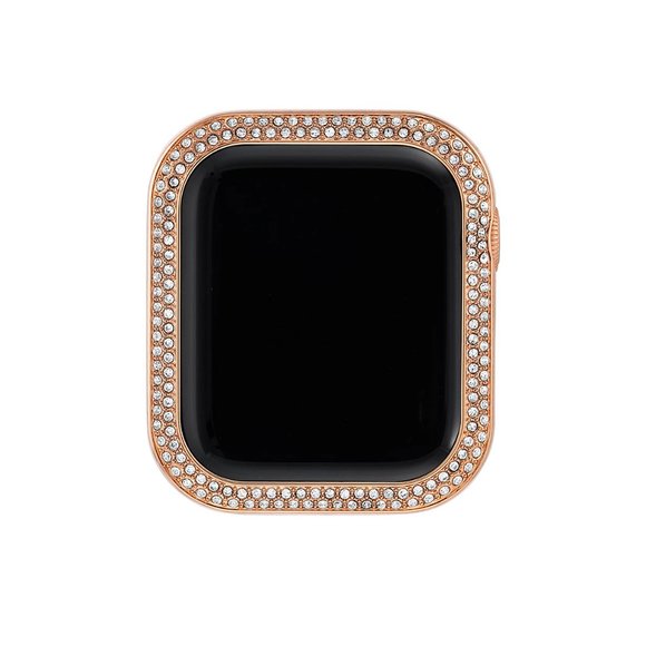 Anne Klein rose gold crystal encrusted protective case for Apple Watch- 44mm - Picture 2 of 6